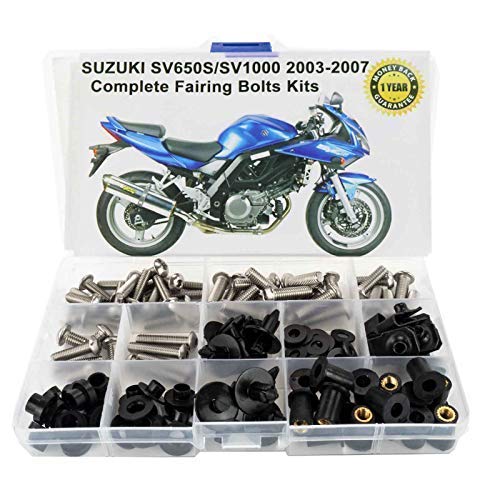 Verkleidungsschrauben OEM Style passend für Suzuki SV650S/SV1000S 03-08 Silber 1 von MTP-Racing