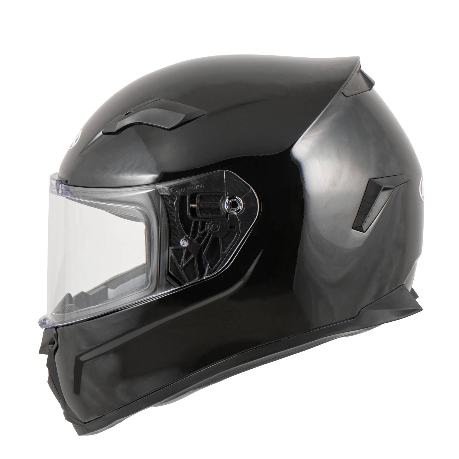 MTR S-6 Evo Integralhelm, Motorradhelm ECE 22.06 Zertifiziert - Maximale Verkehrssicherheit, Robuster & Leiser Motorrad Helm, Kinn & Kopf Belüftung, Ratschenverschluss, Klares Visier, Schwarz, L von MTR