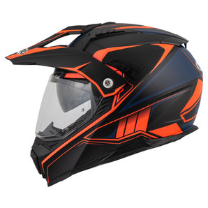 MTR SX-1 EVO Endurohelm Matt Schwarz Neon Orange Blau von MTR