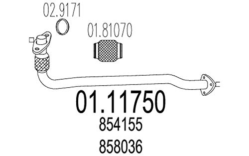 MTS Company 01.11750 Abgasrohr von MTS Company