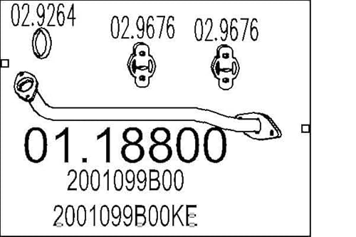 MTS Company 01.18800 Abgasrohr von MTS Company