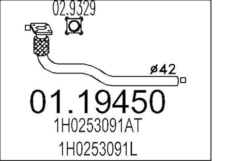 MTS Company 01.19450 Abgasrohr von MTS Company