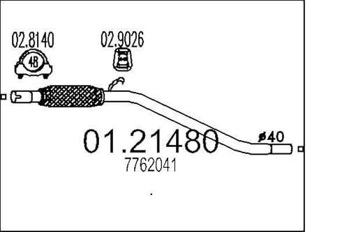 MTS Company 01.21480 Abgasrohr von MTS Company