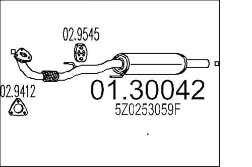 MTS Company 01.30042 Vorschalldämpfer von MTS Company