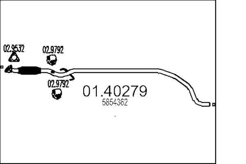 MTS Company 01.40279 Abgasrohr von MTS Company