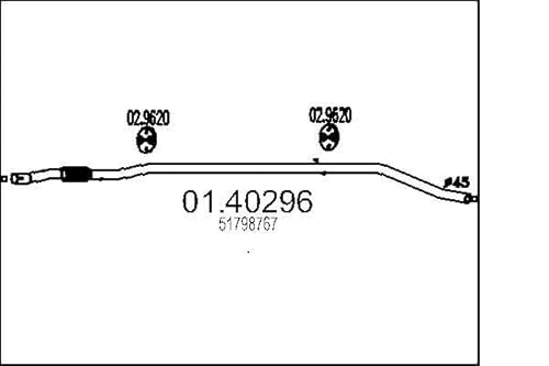 MTS Company 01.40296 Abgasrohr von MTS Company