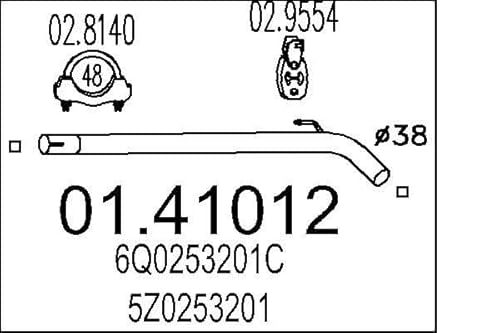 MTS Company 01.41012 Abgasrohr von MTS Company