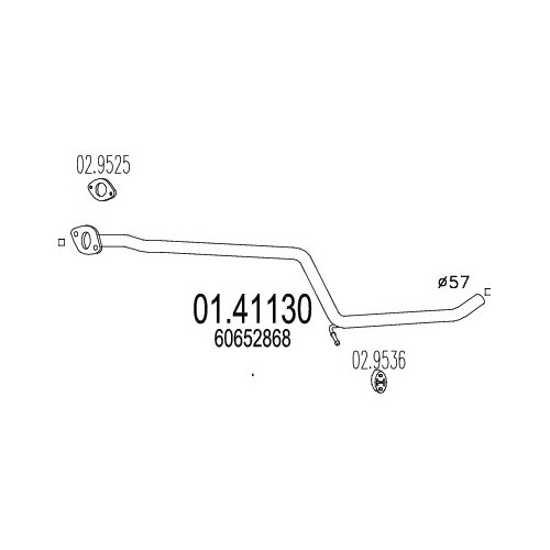 MTS Company 01.41130 Abgasrohr von MTS Company