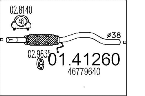 MTS Company 01.41260 Abgasrohr von MTS Company