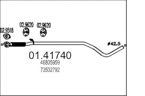 MTS Company 01.41740 Abgasrohr von MTS Company