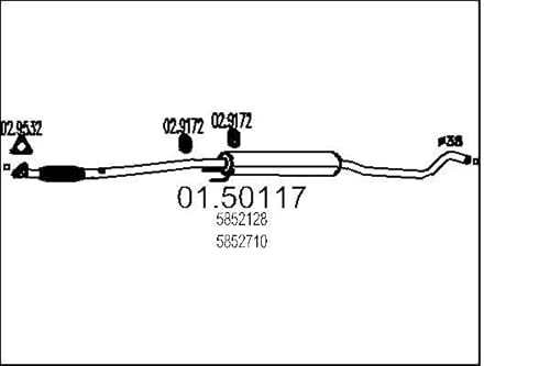 MTS Company 01.50117 Mittelschalldämpfer von MTS Company