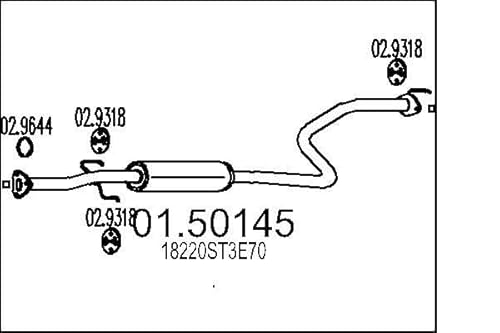 MTS Company 01.50145 Mittelschalldämpfer von MTS Company