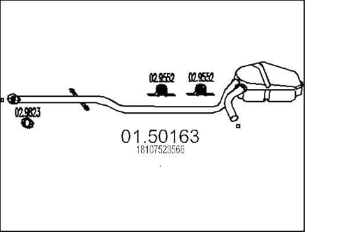 MTS Company 01.50163 Mittelschalldämpfer von MTS Company