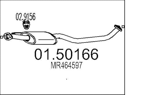 MTS Company 01.50166 Mittelschalldämpfer von MTS Company