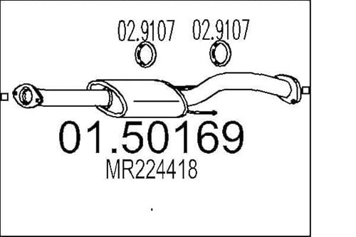 MTS Company 01.50169 Mittelschalldämpfer von MTS Company