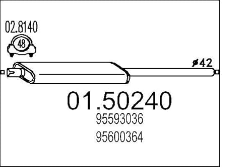 MTS Company 01.50240 Mittelschalldämpfer von MTS Company