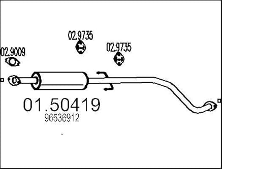 MTS Company 01.50419 Mittelschalldämpfer von MTS Company