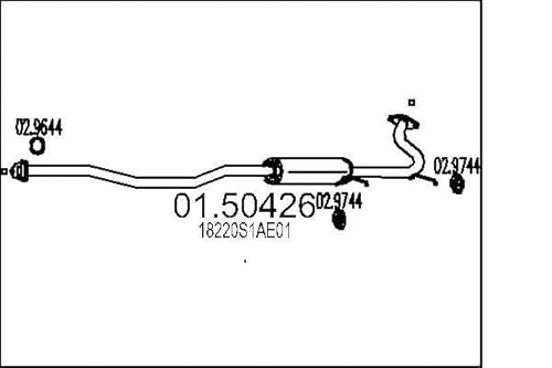 MTS Company 01.50426 Mittelschalldämpfer von MTS Company