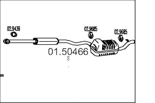 MTS Company 01.50466 Mittelschalldämpfer von MTS Company