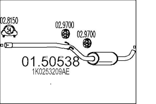 MTS Company 01.50538 Endschalldämpfer von MTS Company