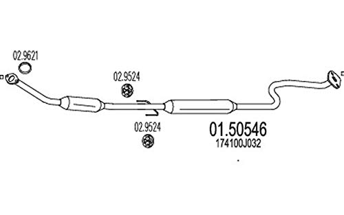 MTS Company 01.50546 Mittelschalldämpfer von MTS Company