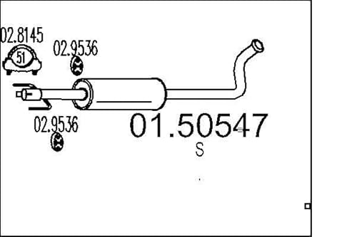 MTS Company 01.50547 Mittelschalldämpfer von MTS Company