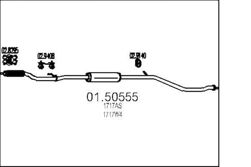 MTS Company 01.50555 Mittelschalldämpfer von MTS Company