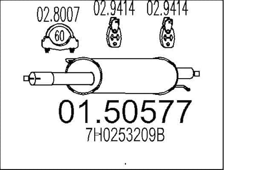 MTS Company 01.50577 Mittelschalldämpfer von MTS Company