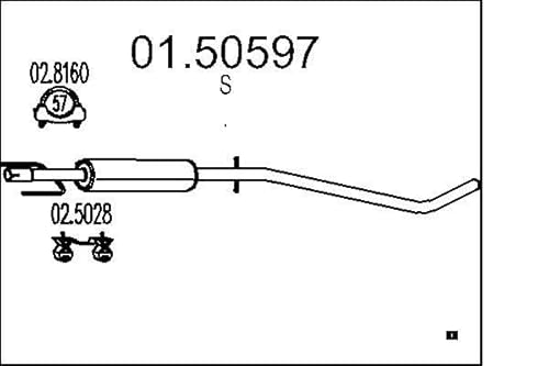 MTS Company 01.50597 Mittelschalldämpfer von MTS Company