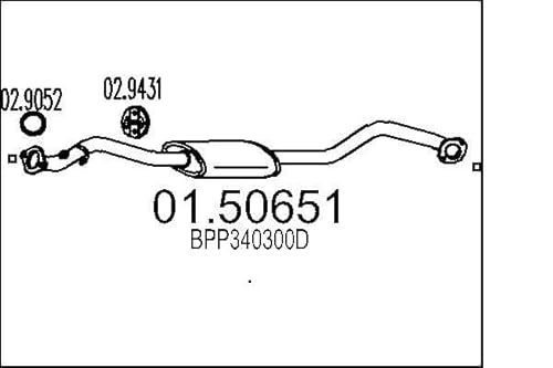 MTS Company 01.50651 Mittelschalldämpfer von MTS Company