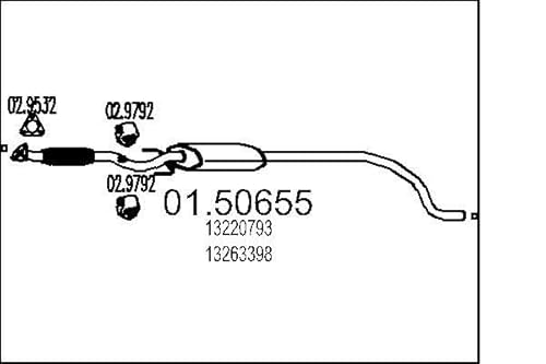 MTS Company 01.50655 Mittelschalldämpfer von MTS Company