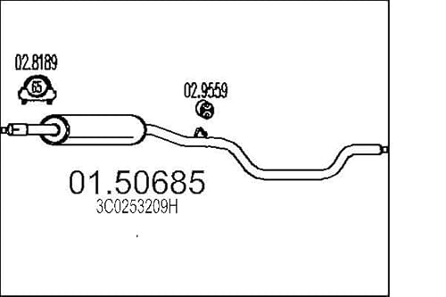 MTS Company 01.50685 Mittelschalldämpfer von MTS Company