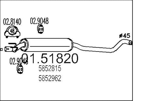 MTS Company 01.51820 Mittelschalldämpfer von MTS Company
