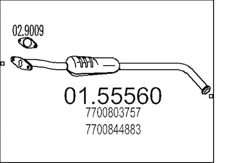 MTS Company 01.55560 Mittelschalldämpfer von MTS Company