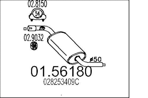 MTS Company 01.56180 Mittelschalldämpfer von MTS Company