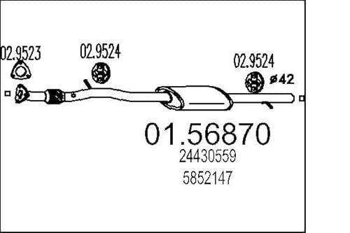MTS Company 01.56870 Mittelschalldämpfer von MTS Company