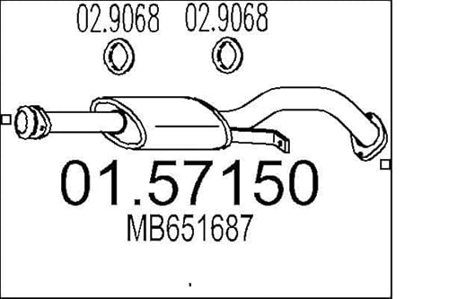 MTS Company 01.57150 Mittelschalldämpfer von MTS Company