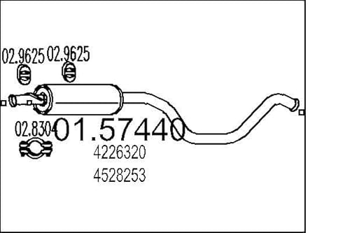 MTS Company 01.57440 Mittelschalldämpfer von MTS Company