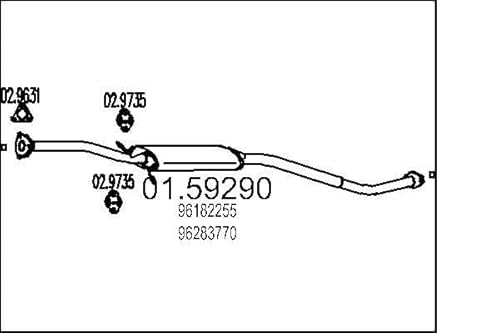 MTS Company 01.59290 Mittelschalldämpfer von MTS Company