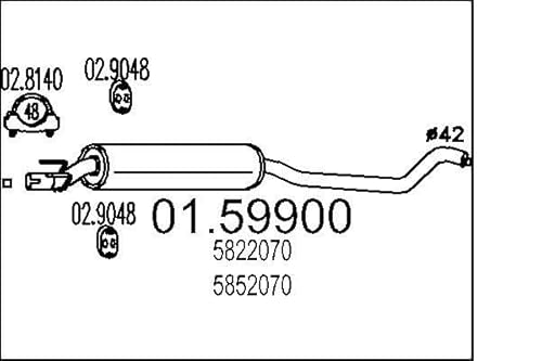 MTS Company 01.59900 Mittelschalldämpfer von MTS Company