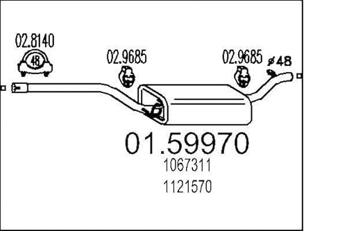 MTS Company 01.59970 Mittelschalldämpfer von MTS Company