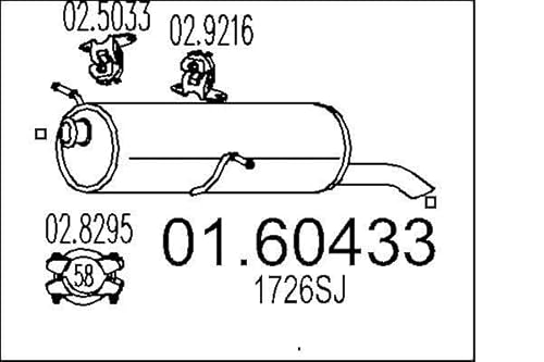 MTS Company 01.60433 Endschalldämpfer von MTS Company