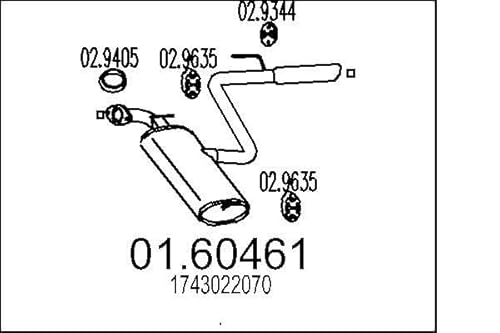 MTS Company 01.60461 Endschalldämpfer von MTS Company