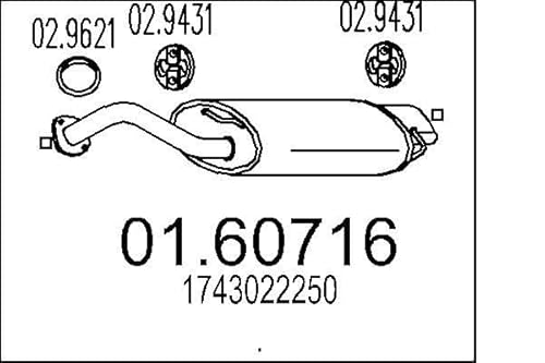 MTS Company 01.60716 Endschalldämpfer von MTS Company