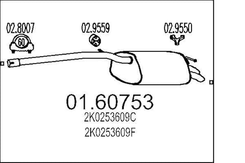 MTS Company 01.60753 Endschalldämpfer von MTS