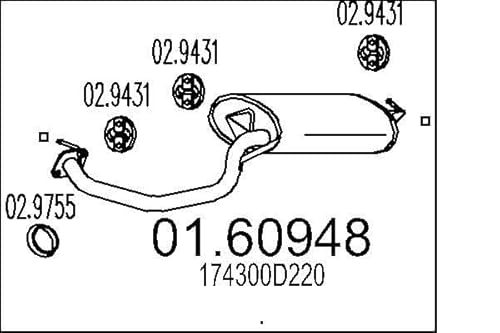 MTS Company 01.60948 Endschalldämpfer von MTS Company