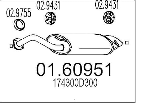 MTS Company 01.60951 Endschalldämpfer von MTS Company