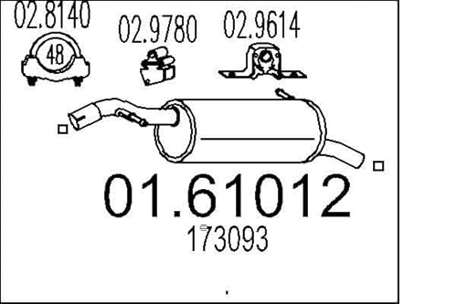 MTS Company 01.61012 Endschalldämpfer von MTS Company