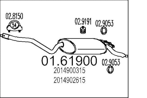MTS Company 01.61900 Endschalldämpfer von MTS Company