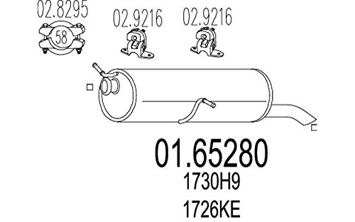MTS Company 01.65280 Endschalldämpfer von MTS